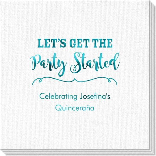 Let's Get the Party Started Luxury Deville Napkins